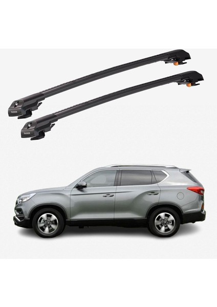 Ssangyong Rexton W 2013-2017 Trx1 Thunder Carrier Kilitli Ara Atkı Taşıyıcı Tavan Barı Siyah fiyatları