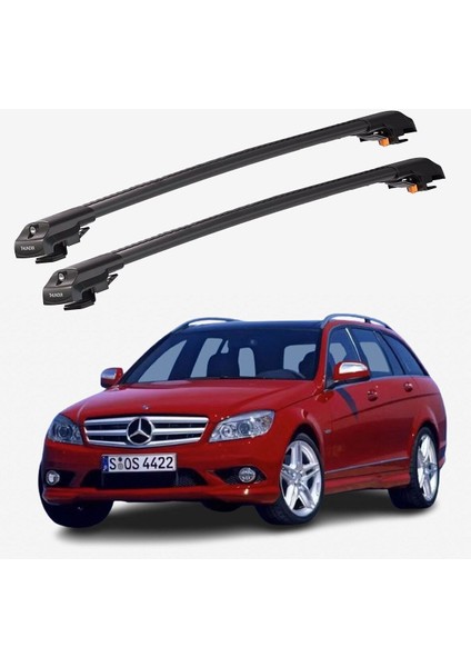 Mercedes-Benz C-Class 2008-2014 Trx1 Thunder Carrier Kilitli Ara Atkı Taşıyıcı Tavan Barı Siyah fiyatları
