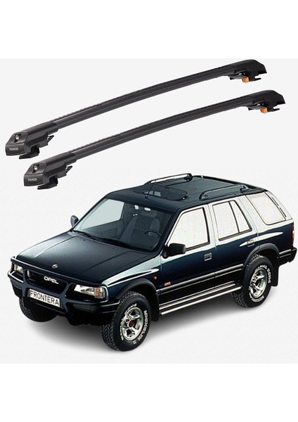 Opel Frontera 1992-1998 Trx1 Thunder Carrier Kilitli Ara Atkı Taşıyıcı Tavan Barı Gri