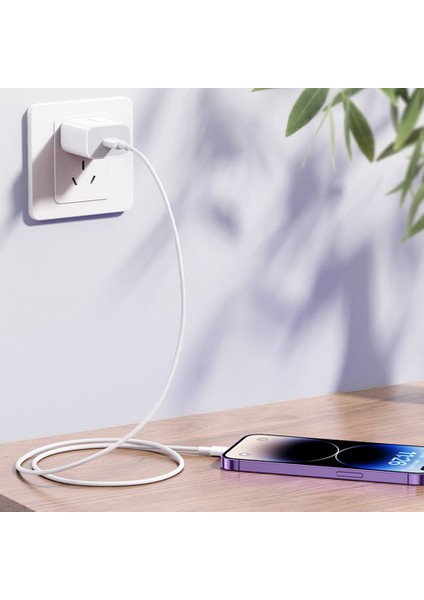 iPhone için 1m Pd 20W Type-C-Lightning Şarj Kablosu, 480MBPS Hızlı Veri Iletim Kablo Kablosu (Yurt Dışından)