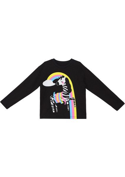 Gökkuşağı Zebra Kız Çocuk Etek Takım indirimleri