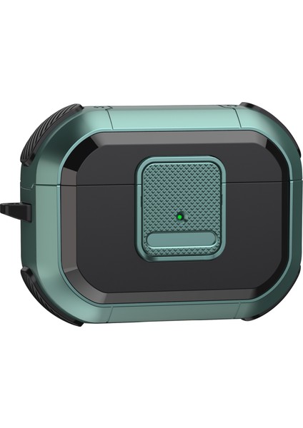 Pro 2 için Tpu Pc Kapağı Kilitli Bluetooth Kulaklık Koruyucu Kılıf, Karabina-Siyahımsı Yeşil (Yurt Dışından)