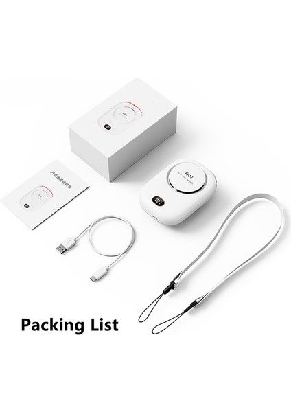 Ruyı Asmak Boyun Fan Tembel Yapraksız Fan USB Büyük Rüzgar Gücü Ekran Küçük Fan (Yurt Dışından)