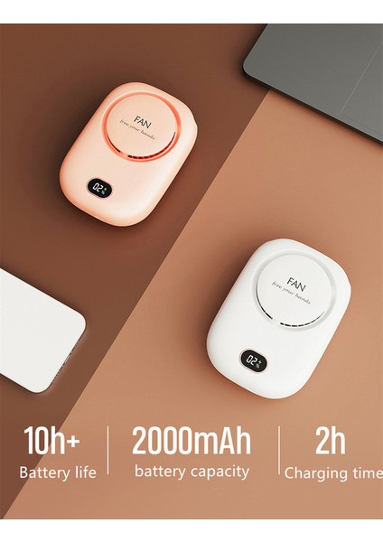 Ruyı Asmak Boyun Fan Tembel Yapraksız Fan USB Büyük Rüzgar Gücü Ekran Küçük Fan (Yurt Dışından)