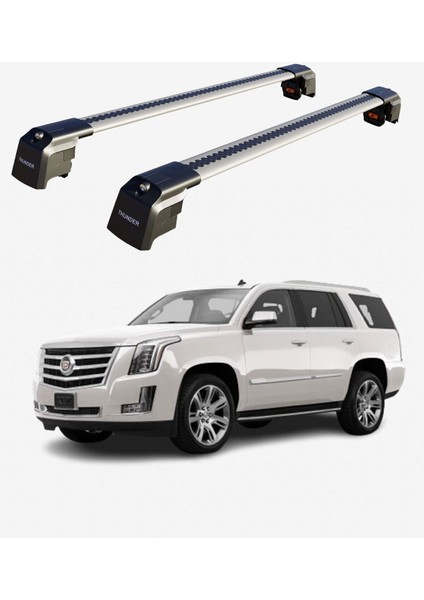Cadıllac Escalade 2015-2020 Trx2 Thunder Carrier Kilitli Ara Atkı Taşıyıcı Tavan Barı Gri
