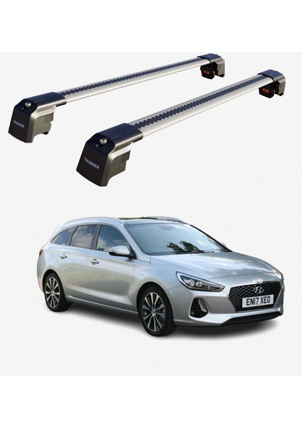 Hyundaı I30 Tourer 2017-SONRASI Trx2 Thunder Carrier Kilitli Ara Atkı Taşıyıcı Tavan Barı Gri fiyatları