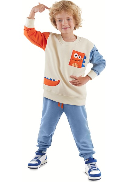 Dinozor Erkek Çocuk Renkli Eşofman Takım