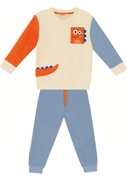 Dinozor Erkek Çocuk Renkli Eşofman Takım modelleri