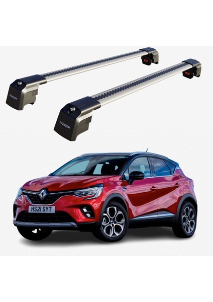 Renault Captur 2020-SONRASI Trx2 Thunder Carrier Kilitli Ara Atkı Taşıyıcı Tavan Barı Siyah fiyatları