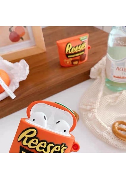 Karikatür Tasarımlı Silikon Kapaklı Kılıf 'lar için Kablosuz Şarj Kutulu Bluetooth Kulaklık Koruyucusu (2019)/ ve Şarj Kutulu (2019)/(2016)-ÇIKOLATA (Yurt Dışından) fırsatları