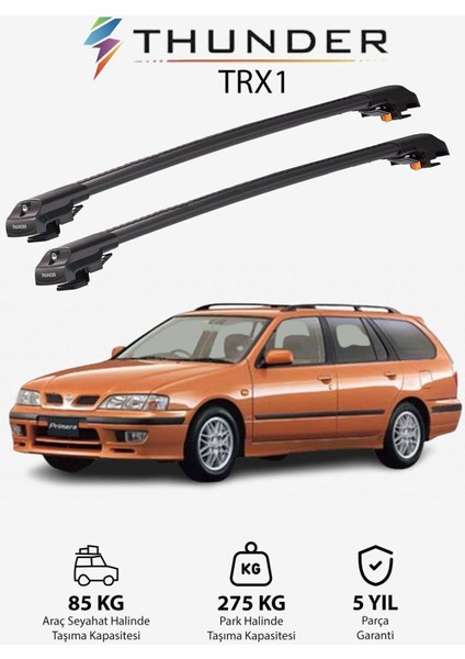Nıssan Prımera 1998-2001 Trx1 Thunder Carrier Kilitli Ara Atkı Taşıyıcı Tavan Barı Siyah