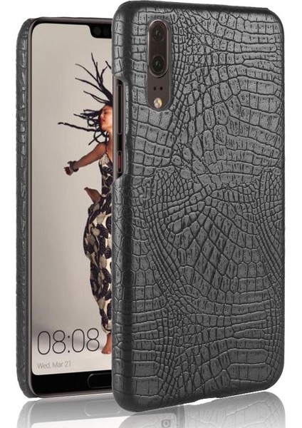 Huawei P20 Koruyucu Kapak Klasik Timsah Için Şık Klasik Kılıf (Yurt Dışından)