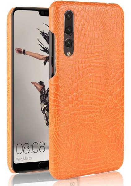 Huawei P20 Pro Klasik Timsah Moda Kapak Için Şık Klasik Kılıf (Yurt Dışından)