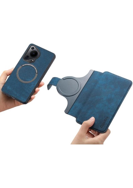 Huawei Pura 70 Için Flip Case Ultra Retro Kart Standı Cüzdan Mıknatıs Malzeme (Yurt Dışından) modelleri