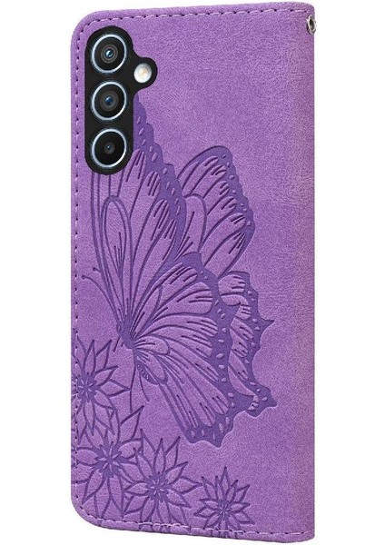 Samsung Galaxy S24 Fe Için Flip Case Büyük Kelebek Pu Deri Cüzdan Kart (Yurt Dışından) modelleri
