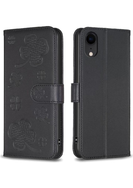 IPhone Xr Yonca Çiçek Cüzdan Çok Renkli Kart Yuvaları Tutucu Için Flip Case (Yurt Dışından)