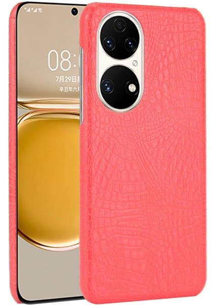 Huawei P50 Pro Klasik Timsah Moda Anti Için Şık Klasik Kılıf (Yurt Dışından)
