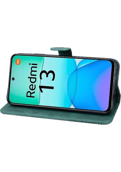 Xiaomi Redmi Için Flip Case 13 4g Büyük Kelebek ile Elmas Deri ile (Yurt Dışından)