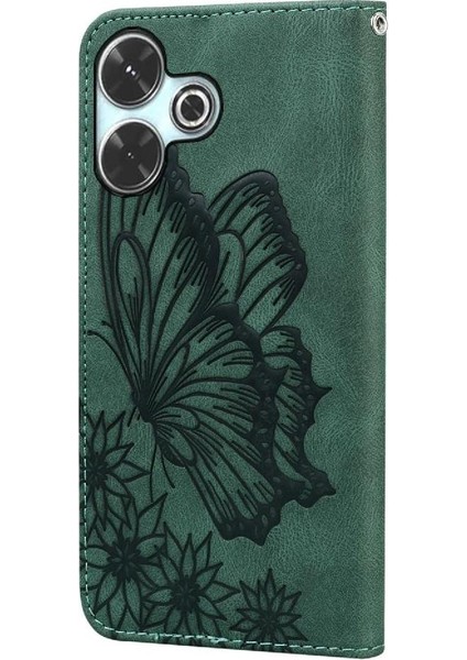 Xiaomi Redmi Için Flip Case 13 4g Büyük Kelebek ile Elmas Deri ile (Yurt Dışından)