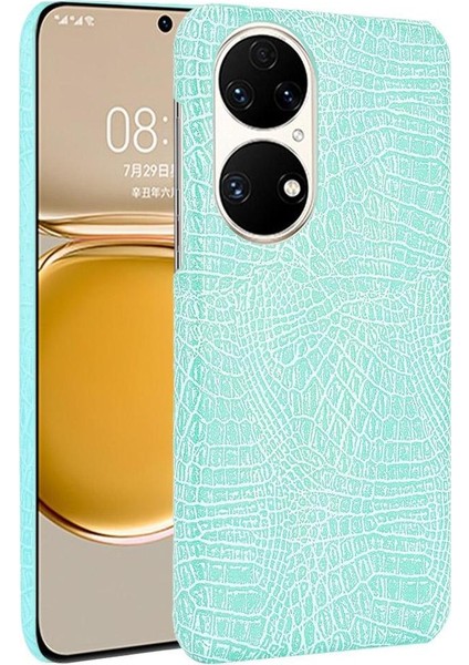 Huawei P50 Pro Klasik Timsah Moda Anti Için Şık Klasik Kılıf (Yurt Dışından)