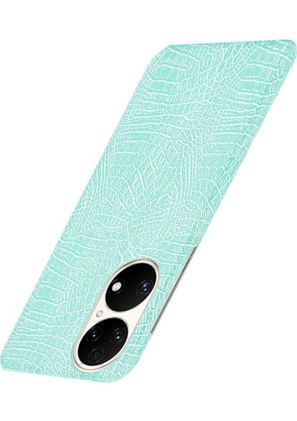 Huawei P50 Pro Klasik Timsah Moda Anti Için Şık Klasik Kılıf (Yurt Dışından)