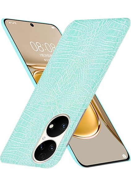 Huawei P50 Pro Klasik Timsah Moda Anti Için Şık Klasik Kılıf (Yurt Dışından)