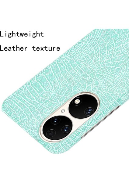 Huawei P50 Pro Klasik Timsah Moda Anti Için Şık Klasik Kılıf (Yurt Dışından)