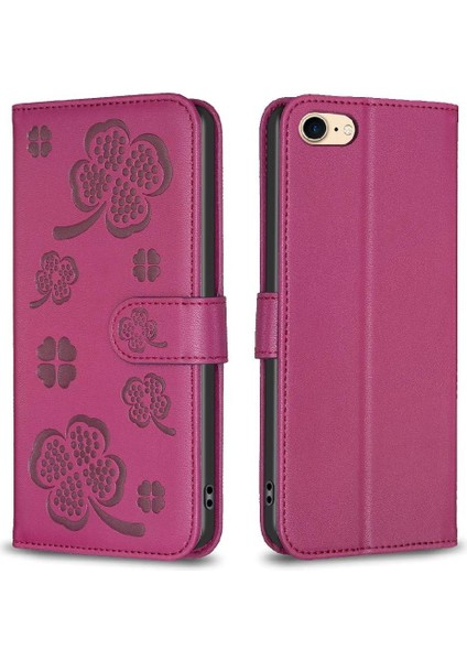 IPhone 6 Için Flip Case/6s Çok Renkli Pu Deri Kart Yuvaları Tutucu Yonca (Yurt Dışından)