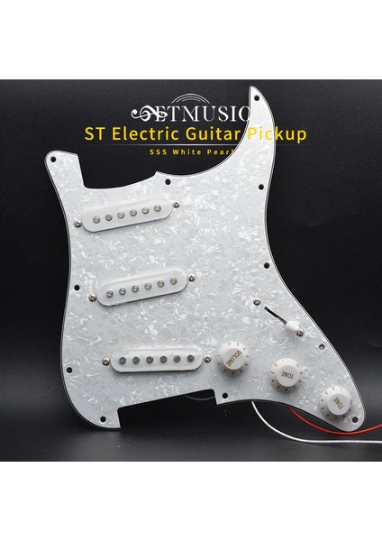 Kırmızı Inci Tarzı Tek Bobin Elektro Gitar Pickguard Alıcılar Yüklü Ön Bağlantılı 11 Delikli Sss Kırmızı Beyaz Inci Beyaz Gitar Aksesuarları (Yurt Dışından) fiyatları
