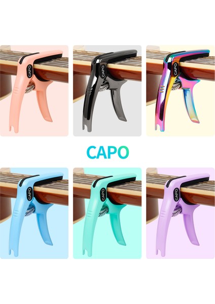 Nikel Kaplamalı Siyah Stil Evrensel Gitar Kapo Hızlı Değişim Kelepçe Anahtar Yüksek Kalite - Akustik Klasik Elektro Gitar Parçaları Aksesuarları Için Evrensel Kapo (Yurt Dışından) fırsatları