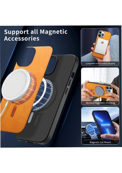 IPhone 13 Için Kılıf Pro Max Kablosuz Şarj Hafif Ince Magsafe Araba (Yurt Dışından)