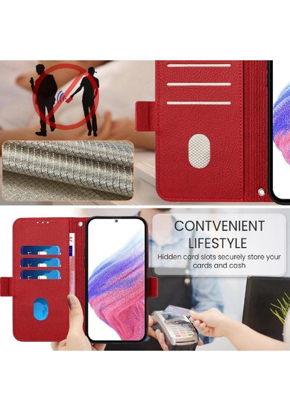 Kredi Kartı Yuvası Manyetik Cüzdan Pu Deri ile Sony Xperia 5 V Için Kılıf (Yurt Dışından)