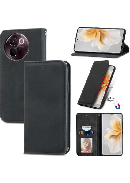 Vıvo V40 Lite Için Flip Case Deri Kılıf Kapak Darbeye Basit (Yurt Dışından) modelleri