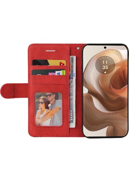 Motorola Moto X50 Ultra 5g Için Flip Case Kart Yuvası Standı Kickstand ile (Yurt Dışından)