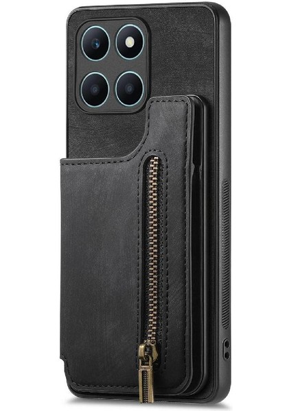 Onur X6A Vintage Fermuar Cüzdan Için Kılıf Katlanabilir Arka Kapak Standı Fonksiyonu (Yurt Dışından) modelleri