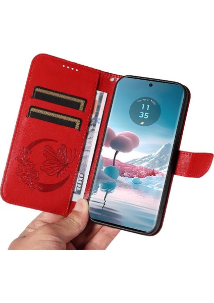 Motorola Kenar 40 Neo 5g Için Flip Case Kabartmalı Kelebek ile Yüksek Kalite (Yurt Dışından) indirimleri