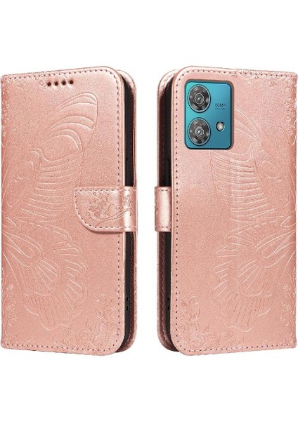 Motorola Kenar 40 Neo 5g Için Flip Case Kabartmalı Kelebek ile Yüksek Kalite (Yurt Dışından)