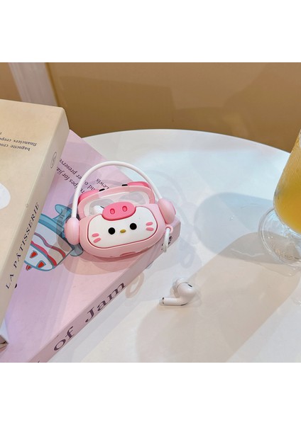 için Pro/pro 2 Karikatür Kitty Bluetooth Kulaklık Kapağı Asılı Toka ile Yumuşak Silikon Kılıf (Yurt Dışından) fiyatları