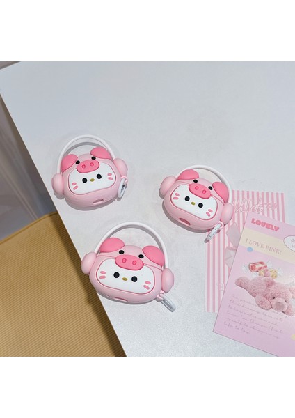 için Pro/pro 2 Karikatür Kitty Bluetooth Kulaklık Kapağı Asılı Toka ile Yumuşak Silikon Kılıf (Yurt Dışından) indirimleri