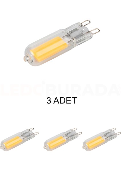 CT-4222 Kapsül Ampül 7W Beyaz Işık G9 Duy - 3’lü Paket