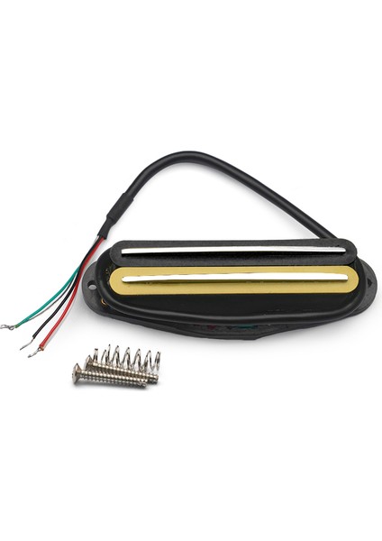 Siyah Fildişi Gümüş Tarzı Fd St Elektro Gitar Yedek Twin Blade Çift Raylı Humbucker Çift Bobin Manyetik Alıcı (Yurt Dışından)