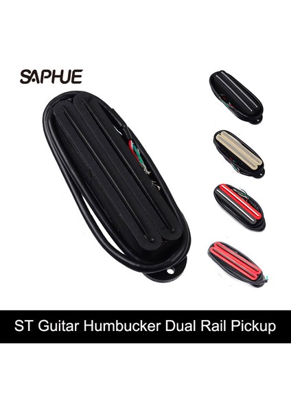 Siyah Fildişi Gümüş Tarzı Fd St Elektro Gitar Yedek Twin Blade Çift Raylı Humbucker Çift Bobin Manyetik Alıcı (Yurt Dışından) fiyatları