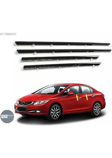 Honda Civic 2012-2016 Fb7 Çıta Cam Sıyırıcı Fitil Ön Takım