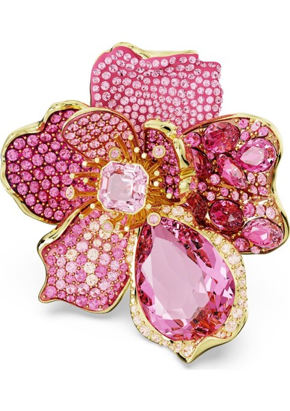 5657284 Swarovski Yüzük Florere:coctail Ring Flower Pink Gold-Tone Plated Size:60