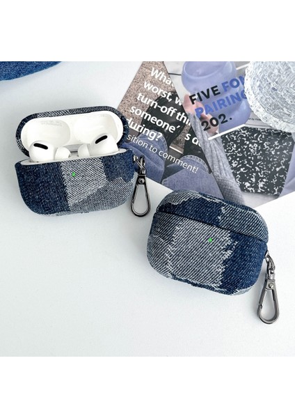 Apple Pro Ekleme Denim Bluetooth Kulaklık Kapağı Metal Kancalı Koruyucu Kılıf-Stil D (Yurt Dışından) fırsatları