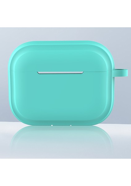 Pro 2 Şeritli Silikon Kılıf Şok Emici Koruyucu Kulaklık Kapağı Anahtarlıklı-Nane Yeşili (Yurt Dışından)