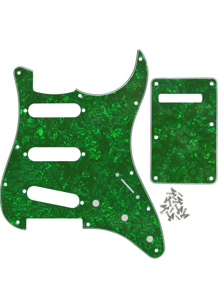 Zhuxi Shop B Beyaz 3 Katlı Stil Fleor St Sss Elektro Gitar Pickguard 11 Delik Çizilme Plakası ve Arka Plaka ve Vidalar, 30 Renk Seçeneği (Yurt Dışından)