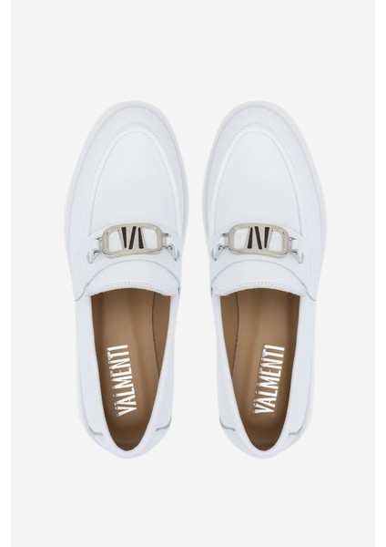 Valmenti Nicola Kadın Beyaz Deri Loafer Ayakkabı 33 052Y Bn Ayk Y24 indirimleri