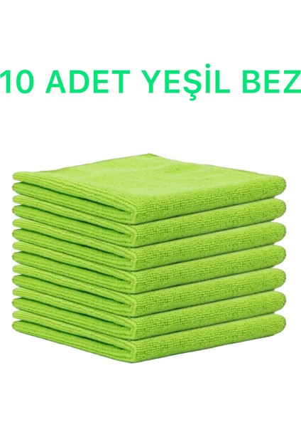 Mikrofiber Temizlik Bezi 10'lu 40X40 Mutfak Yer Banyo Temizleme Bezi Havlu Bez