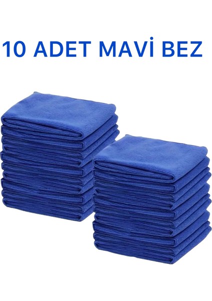 Mikrofiber Temizlik Bezi 10'lu 40X40 Mutfak Yer Banyo Temizleme Bezi Havlu Bez